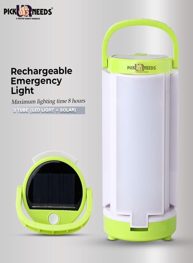 Pick Ur Needs Solar Rechargeable Emergency LED Foldable Floor Lantern Table Lamp Light (Light Green) - Image 2
